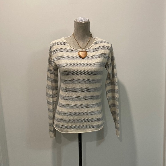 Bethany Mota Striped Scoop-Back Knit Sweater​​​​​​​ - Picture 3 of 16
